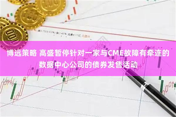 博远策略 高盛暂停针对一家与CME故障有牵连的数据中心公司的债券发售活动